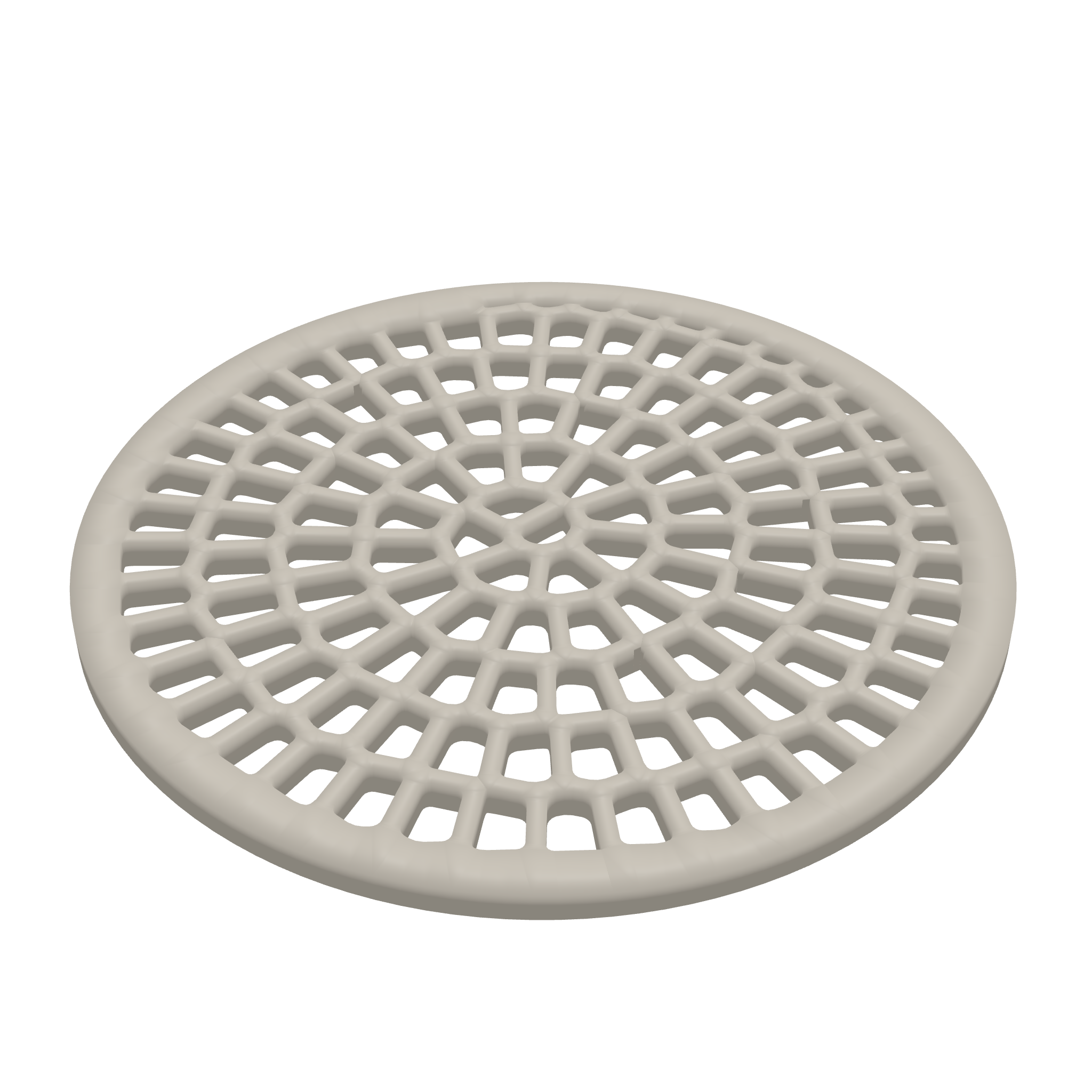 Voronoi Spiral Trivet 3D Print STL File