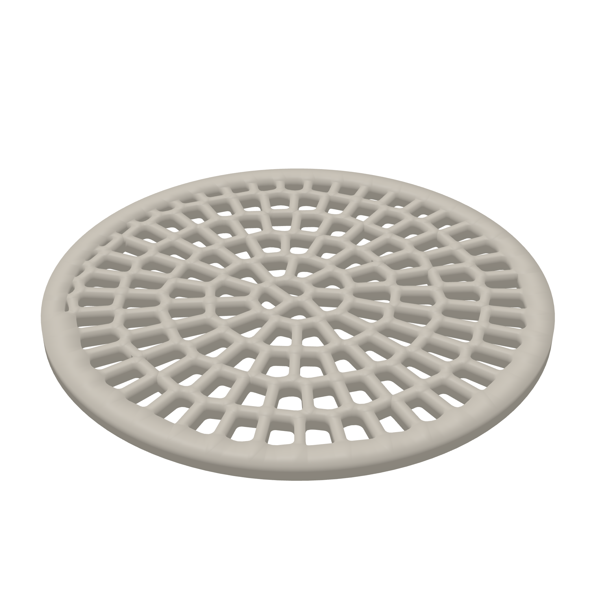 Voronoi Spiral Trivet 3D Print STL File