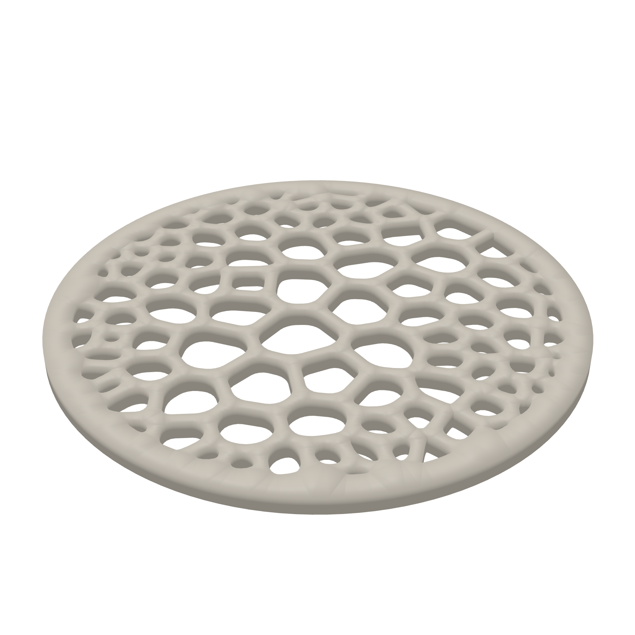 Voronoi Trivet 3D Print STL File