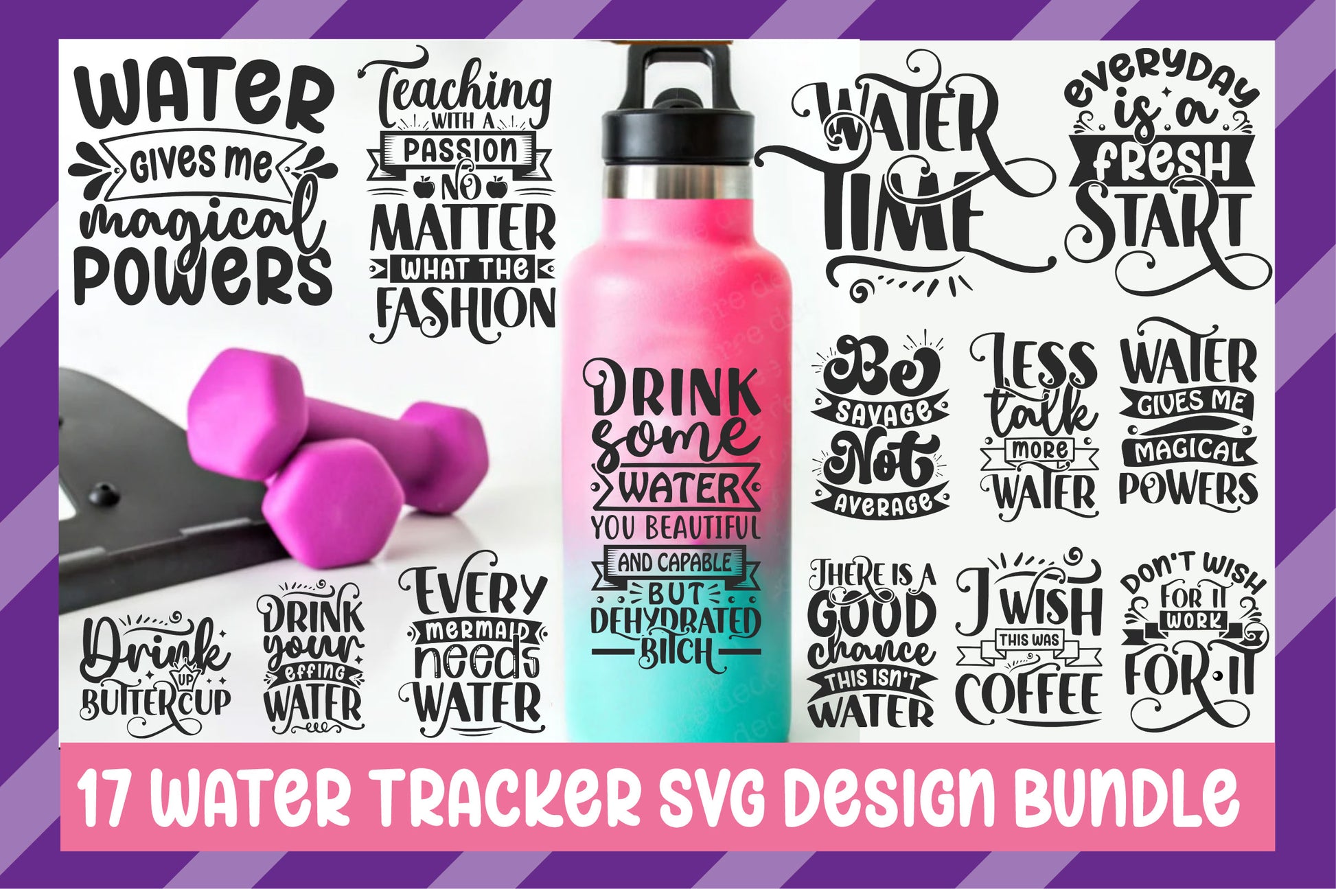 Water Tracker 15 R SVG Bundle - CraftNest - Digital Crafting and Art