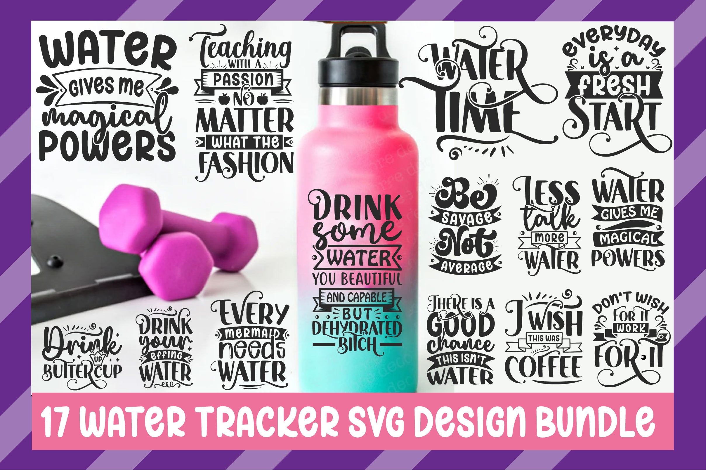 Water Tracker 15 R SVG Bundle - CraftNest - Digital Crafting and Art
