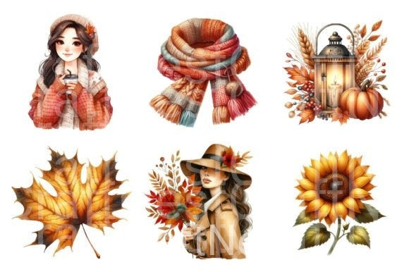 Autumn Clipart Bundle 99 - CraftNest - Digital Crafting and Art