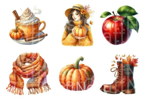 Autumn Clipart Bundle 99 - CraftNest - Digital Crafting and Art