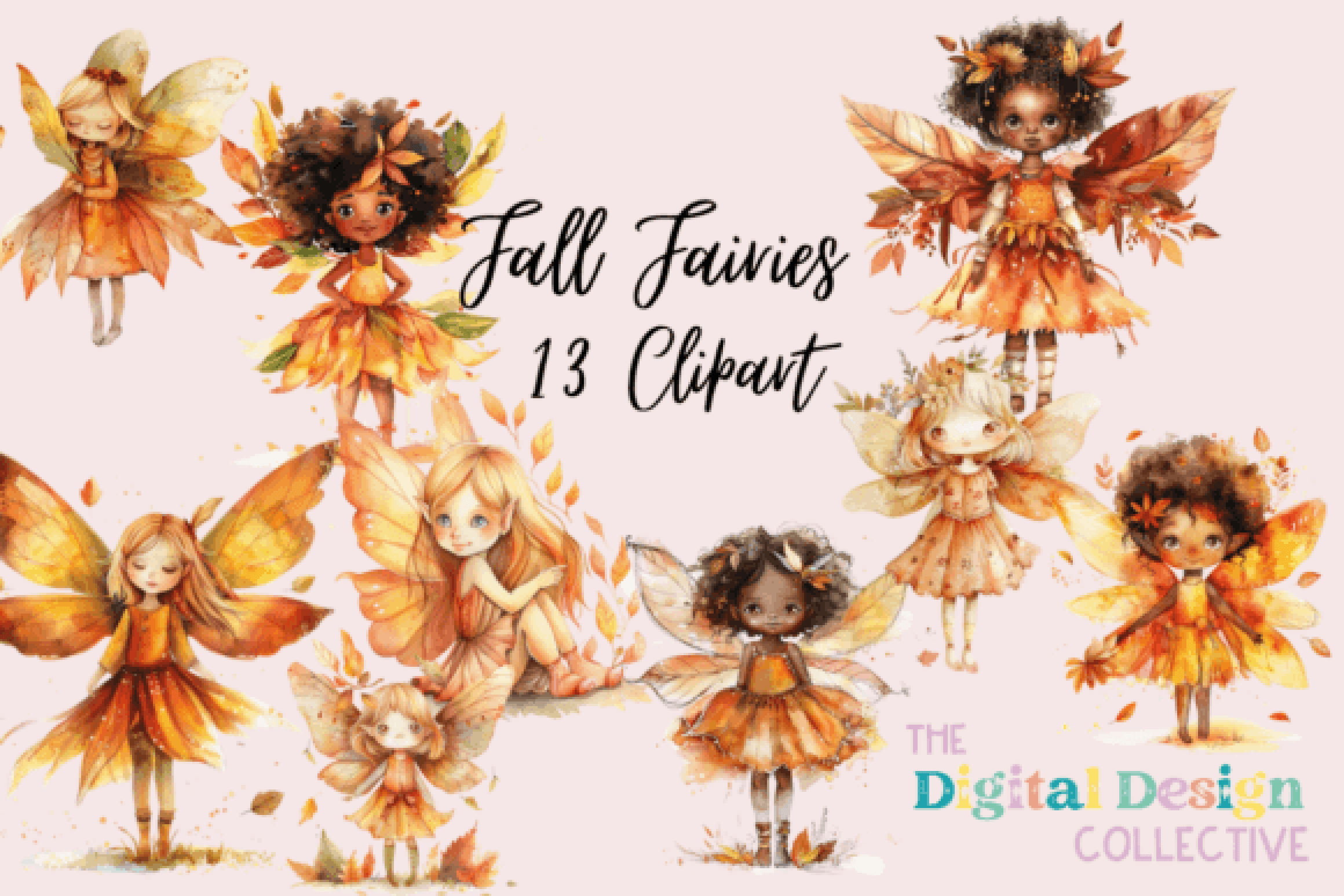 Enchanting Autumn Fairies Clipart Bundle - CraftNest - Digital Crafting and Art