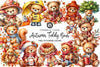 Autumn Teddy Bear Clipart Bundle 1