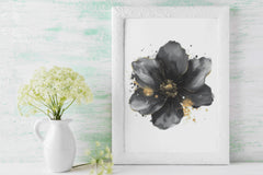 Elegant Black Gold Floral Clipart Bundle - CraftNest - Digital Crafting and Art