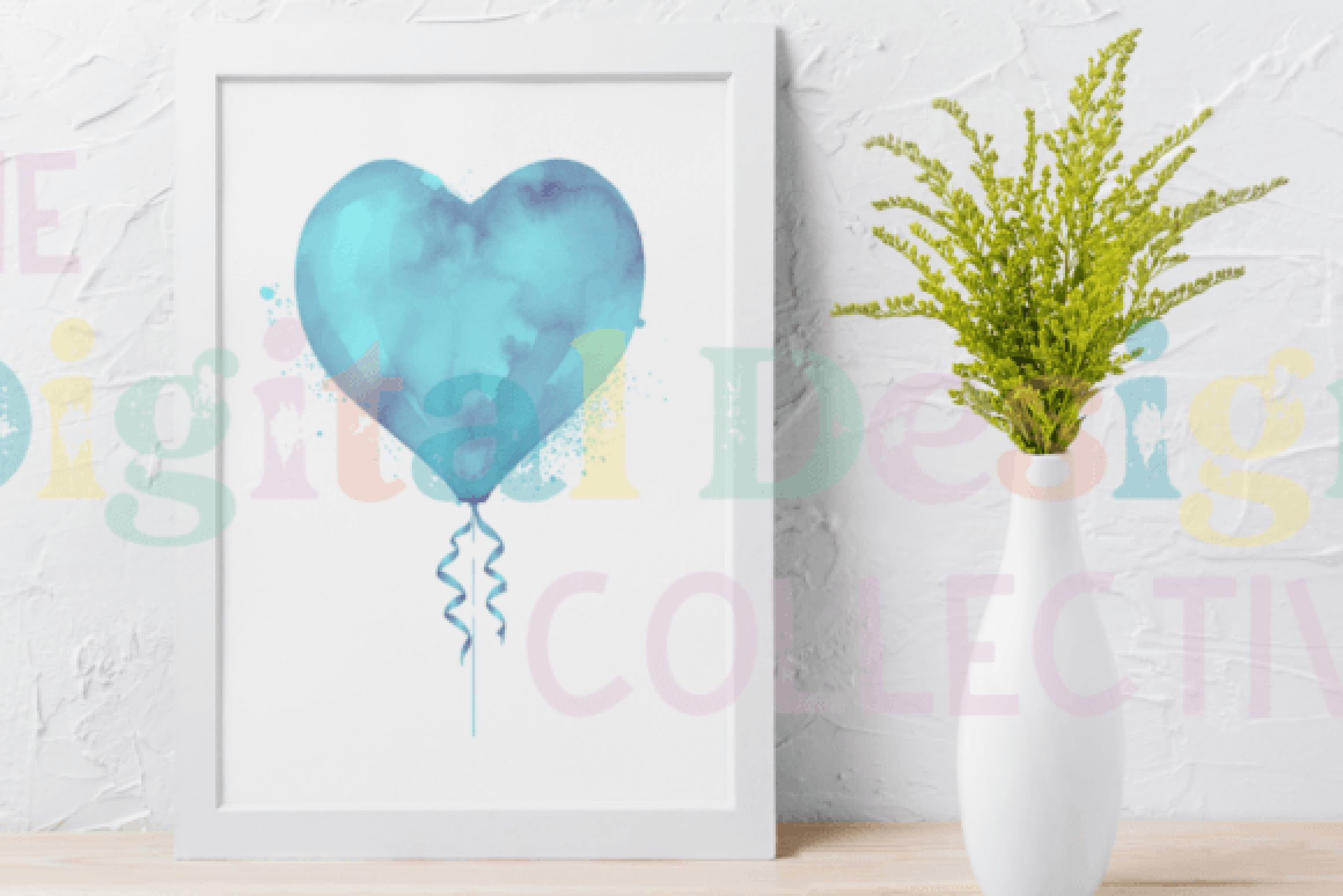 Blue Birthday Balloons Clipart Bundle