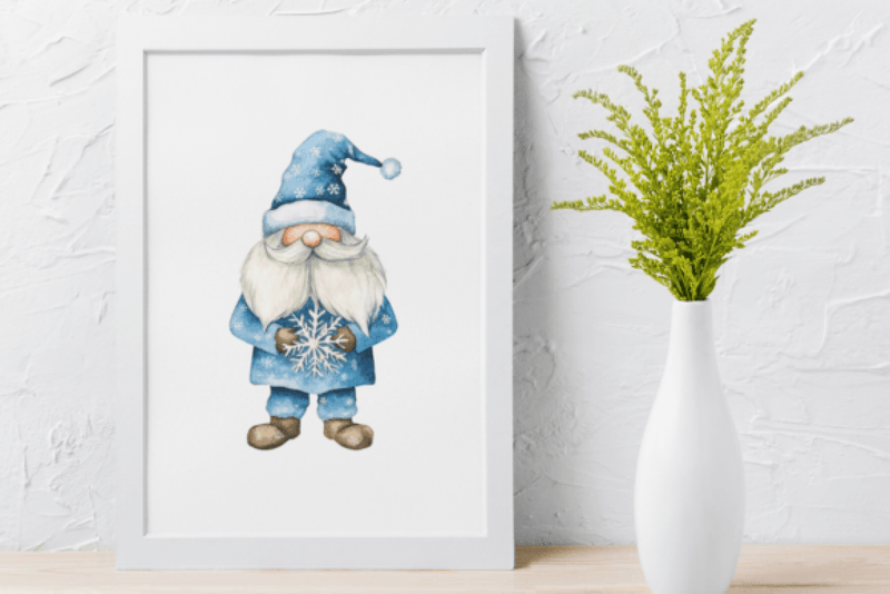 Blue Christmas Gnomes Clipart Bundle - CraftNest - Digital Crafting and Art