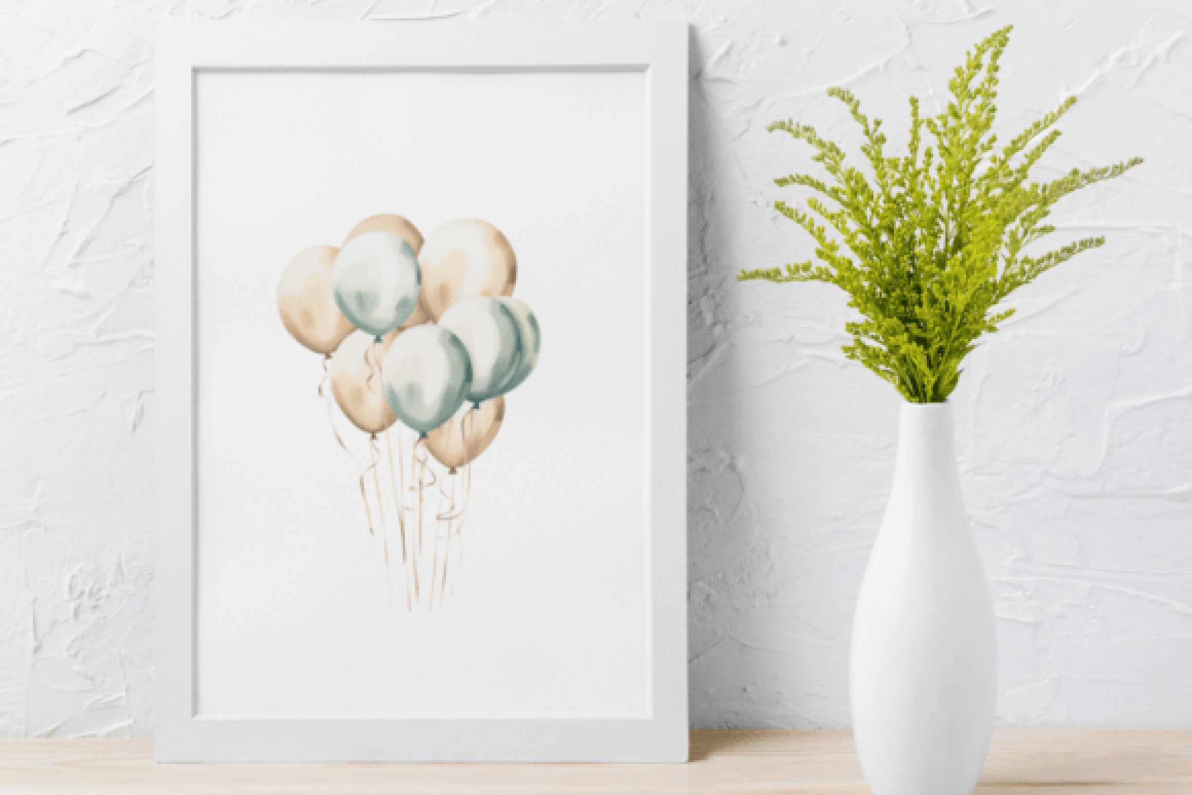 Boho Balloons Clipart