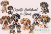 Adorable Dachshund Dog Clipart Bundle with Bow Design