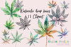 Cannabis Hemp Leaves Clipart Bundle