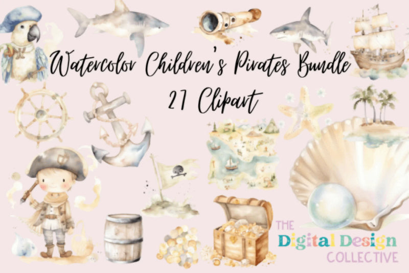 Children's Pirate Clipart Bundle 2030 - CraftNest - Digital Crafting and Art