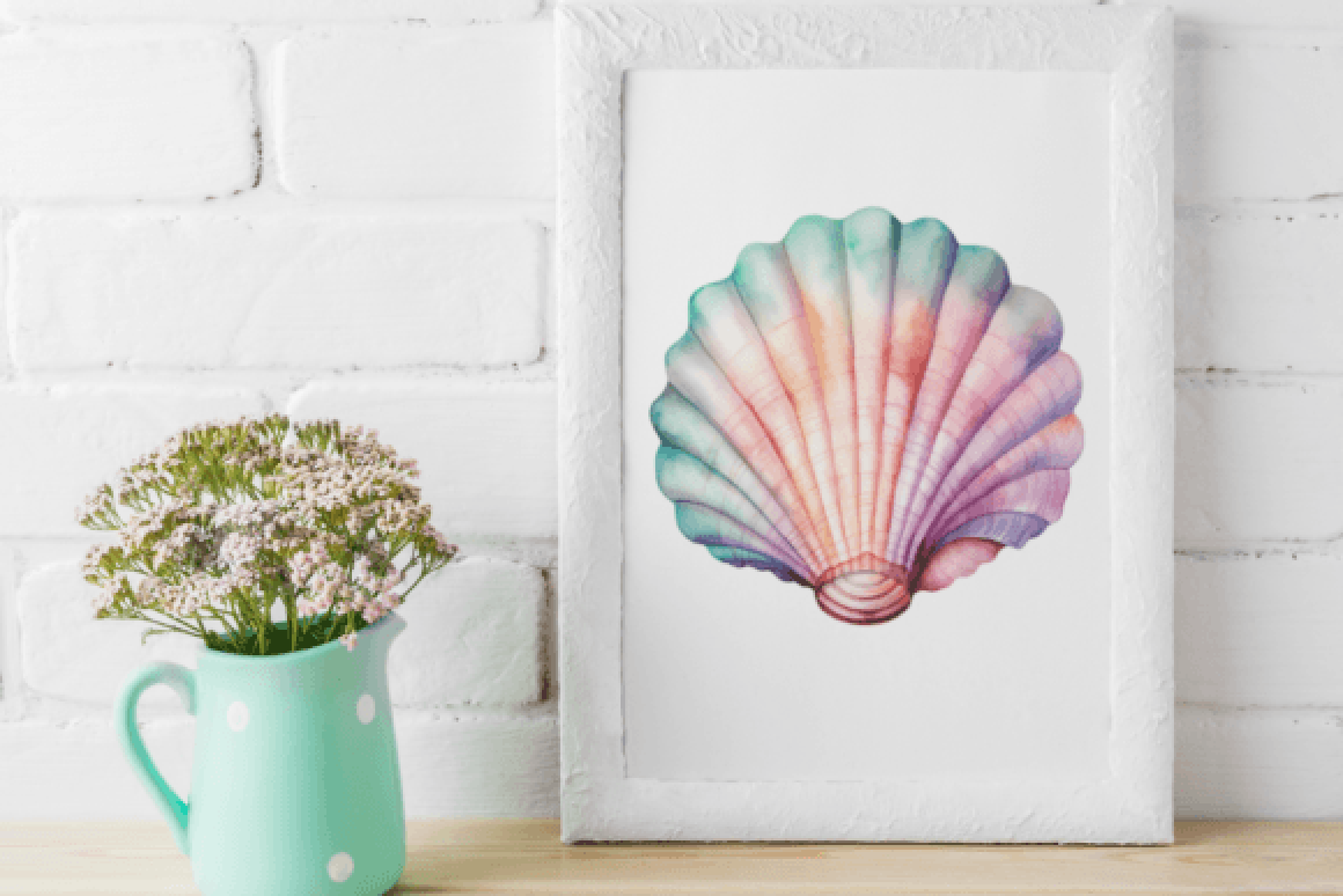 Colorful Seashells Clipart Bundle