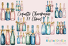Coquette Champagne Clipart Bundle