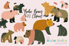 Adorable Boho Bear Clipart Bundle