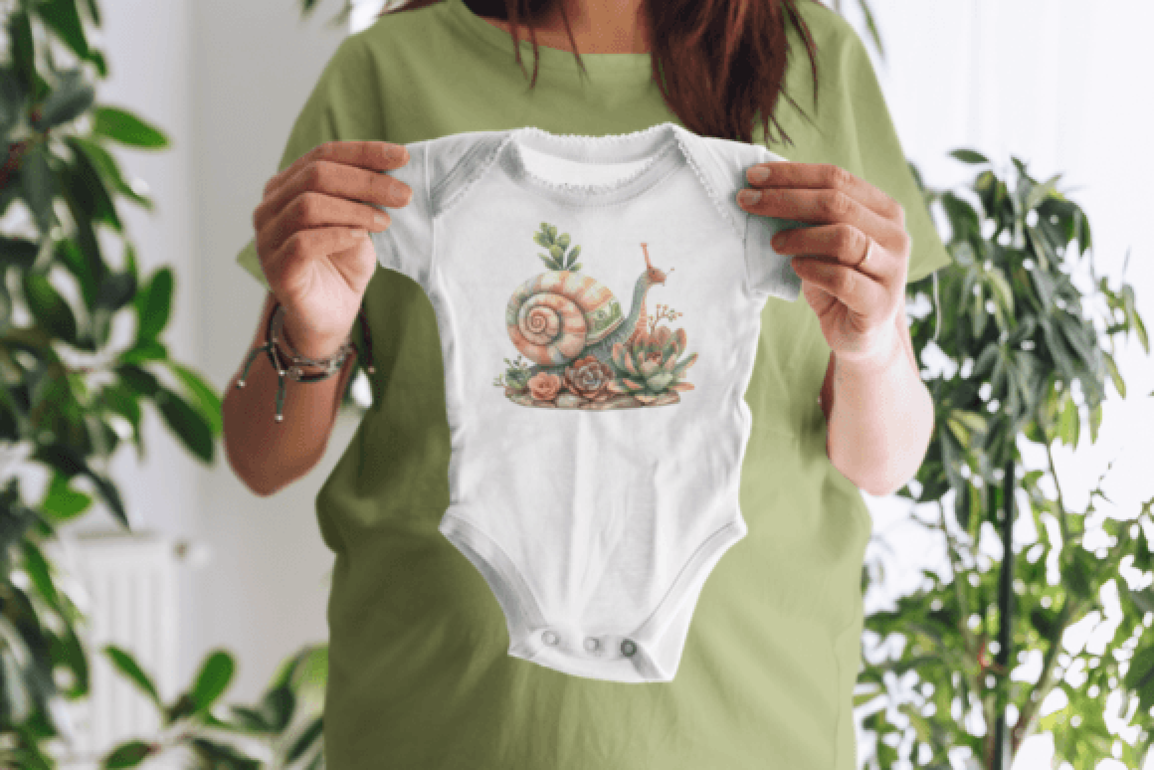 Adorable Fairy Snail Clipart Bundle