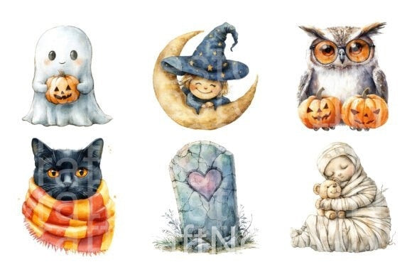 Cute Halloween Clipart Bundle 99 - CraftNest - Digital Crafting and Art