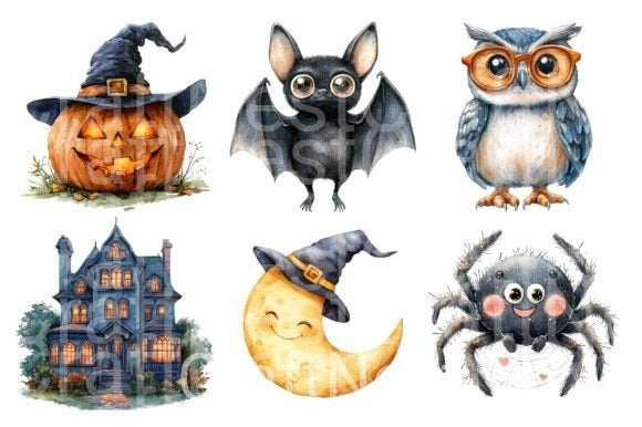 Cute Halloween Clipart Bundle 99 - CraftNest - Digital Crafting and Art