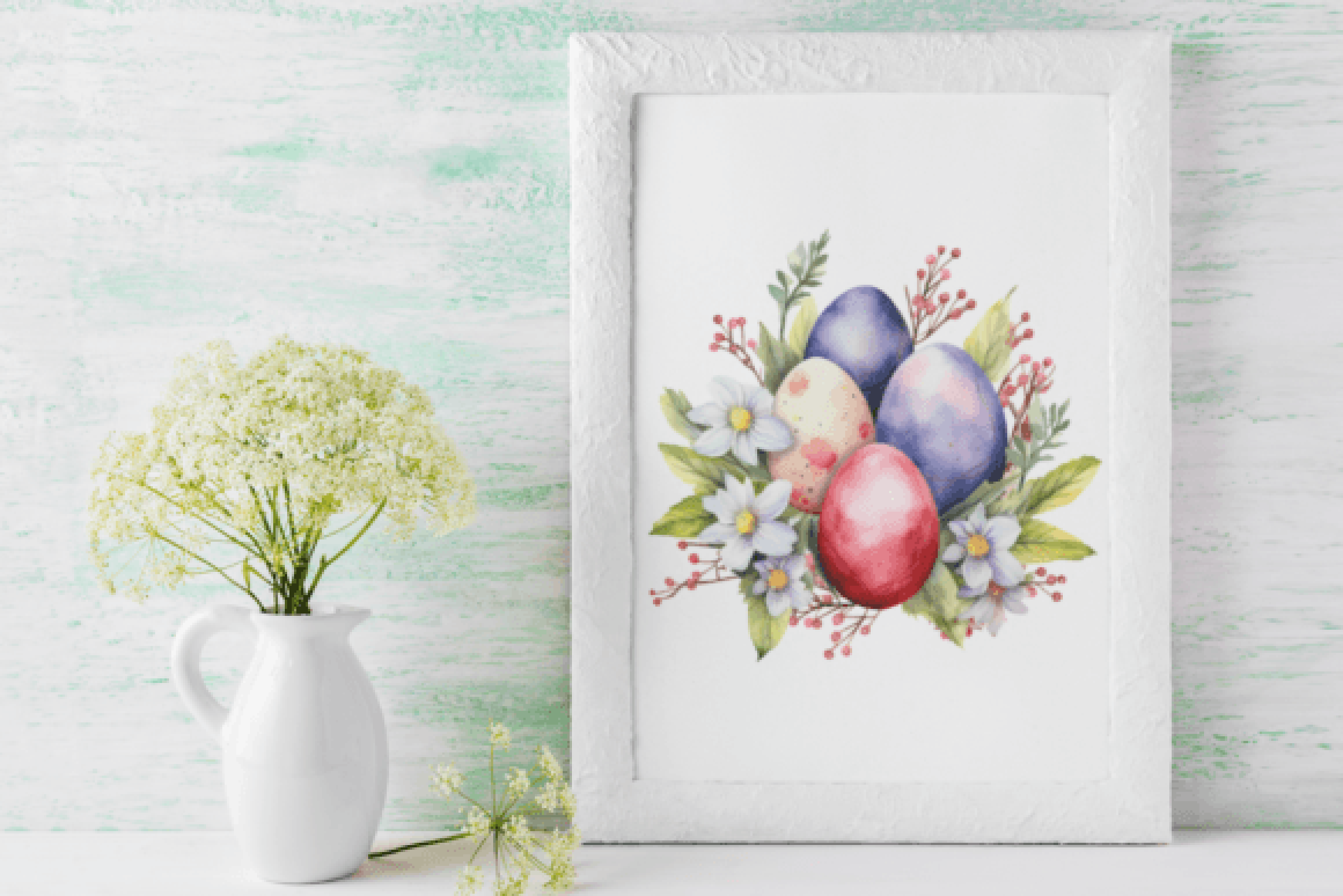 Colorful Easter Eggs Clipart Bundle