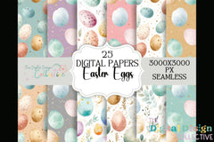 Easter Egg Design Digital Paper - CraftNest - Digital Crafting and Art