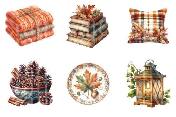 Fall Decor Clipart Bundle - CraftNest - Digital Crafting and Art