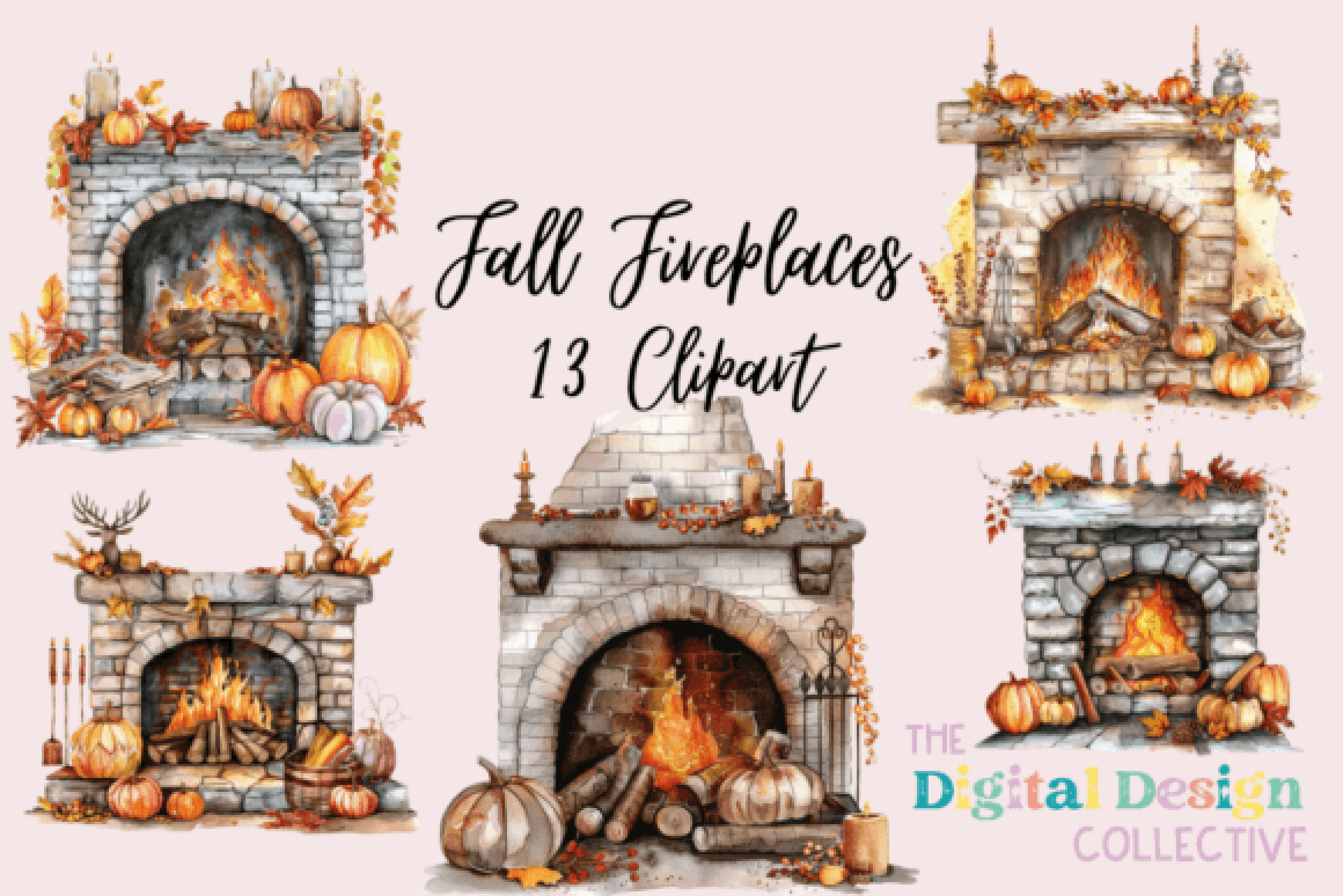 Fall Harvest Apple Clipart Bundle