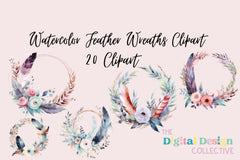 Feather Wreaths Clipart Bundle - CraftNest - Digital Crafting and Art