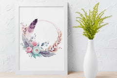 Feather Wreaths Clipart Bundle - CraftNest - Digital Crafting and Art