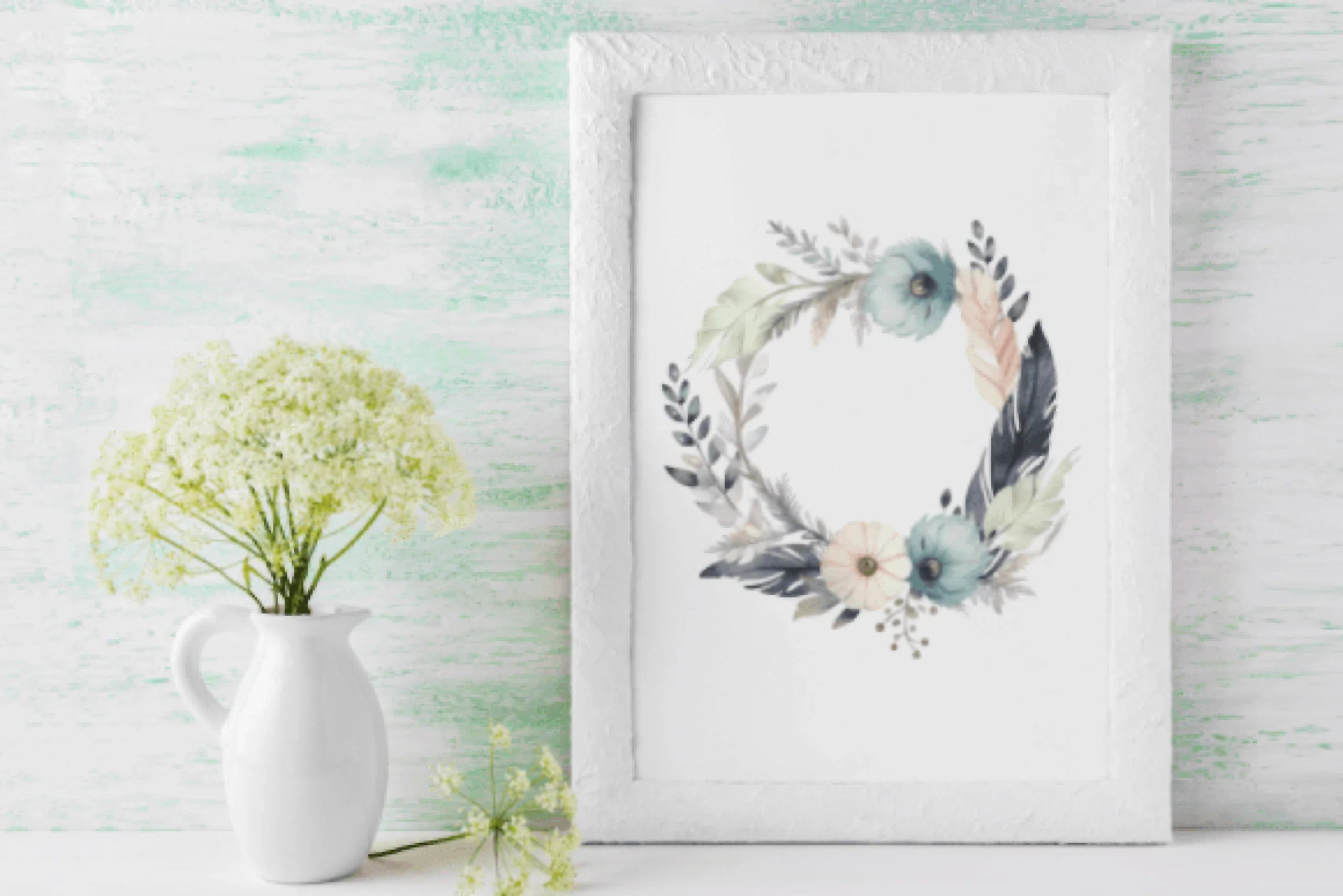 Feather Wreaths Clipart Bundle - CraftNest - Digital Crafting and Art