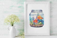 Fish Bowl Clipart Bundle - CraftNest - Digital Crafting and Art