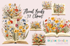 Floral Books Clipart Bundle