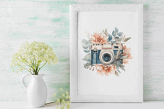 Floral Cameras Clipart Bundle - CraftNest - Digital Crafting and Art