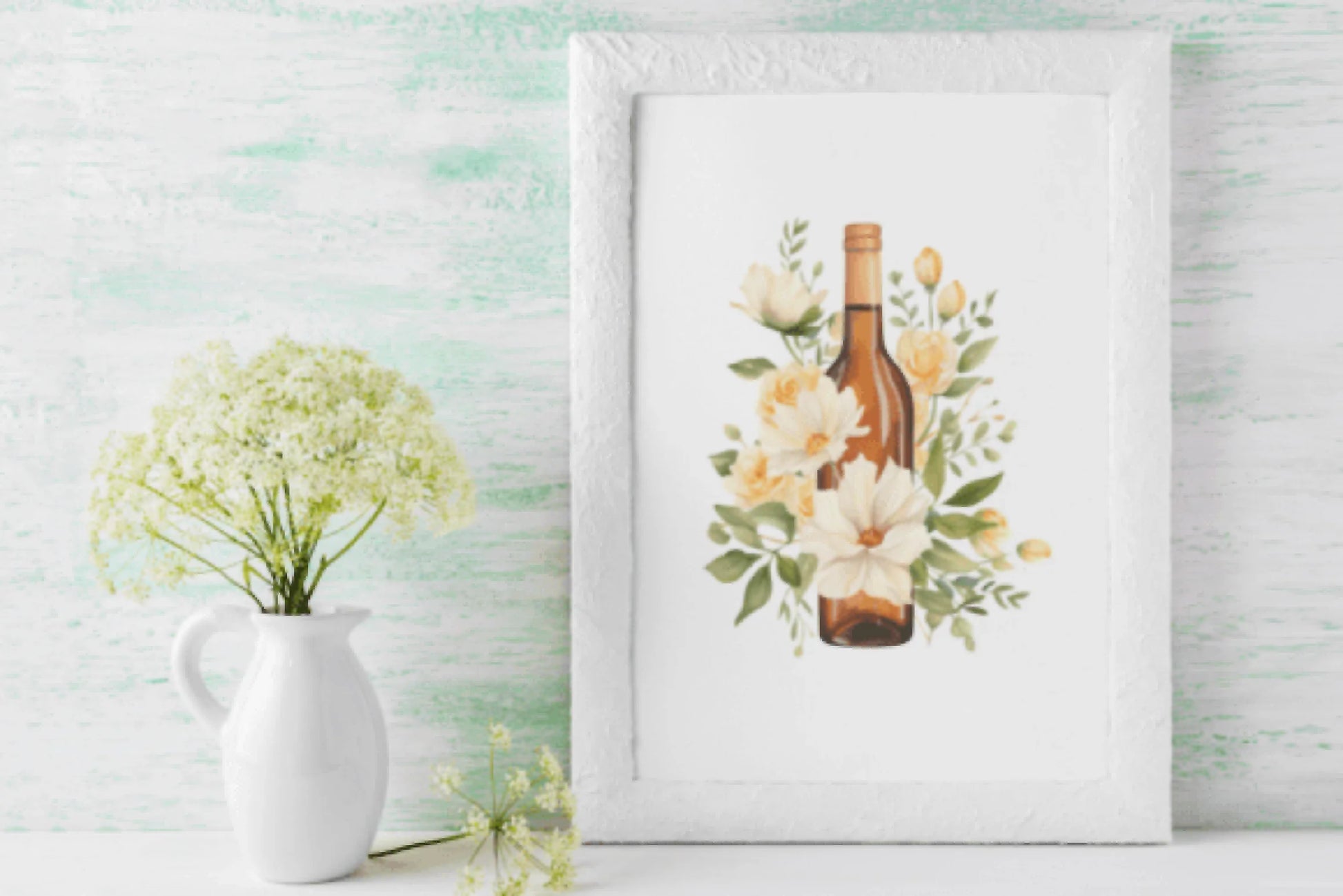 Elegant Floral Wine Clipart Bundle - CraftNest - Digital Crafting and Art