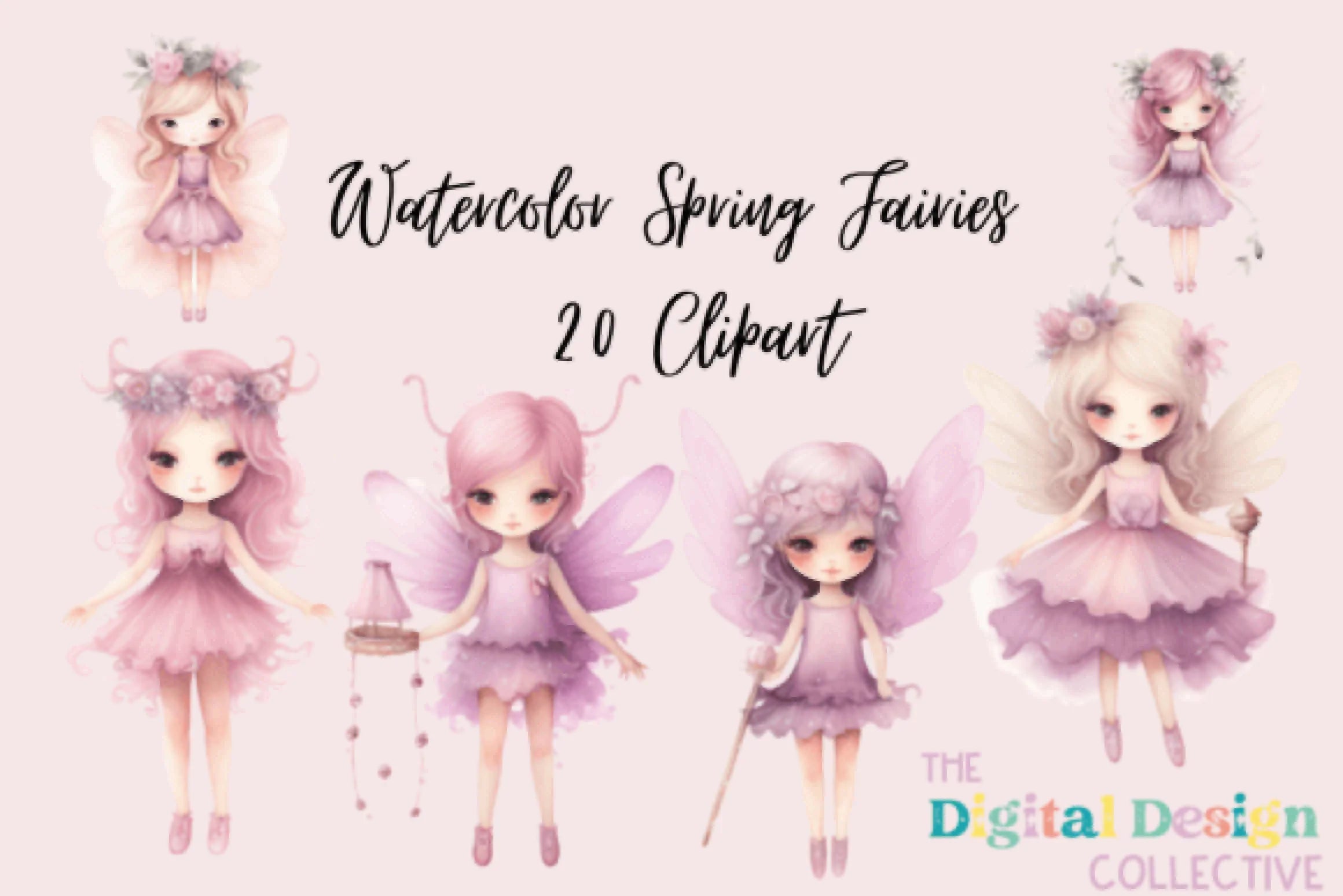 Garden Fairies Clipart Bundle - CraftNest - Digital Crafting and Art