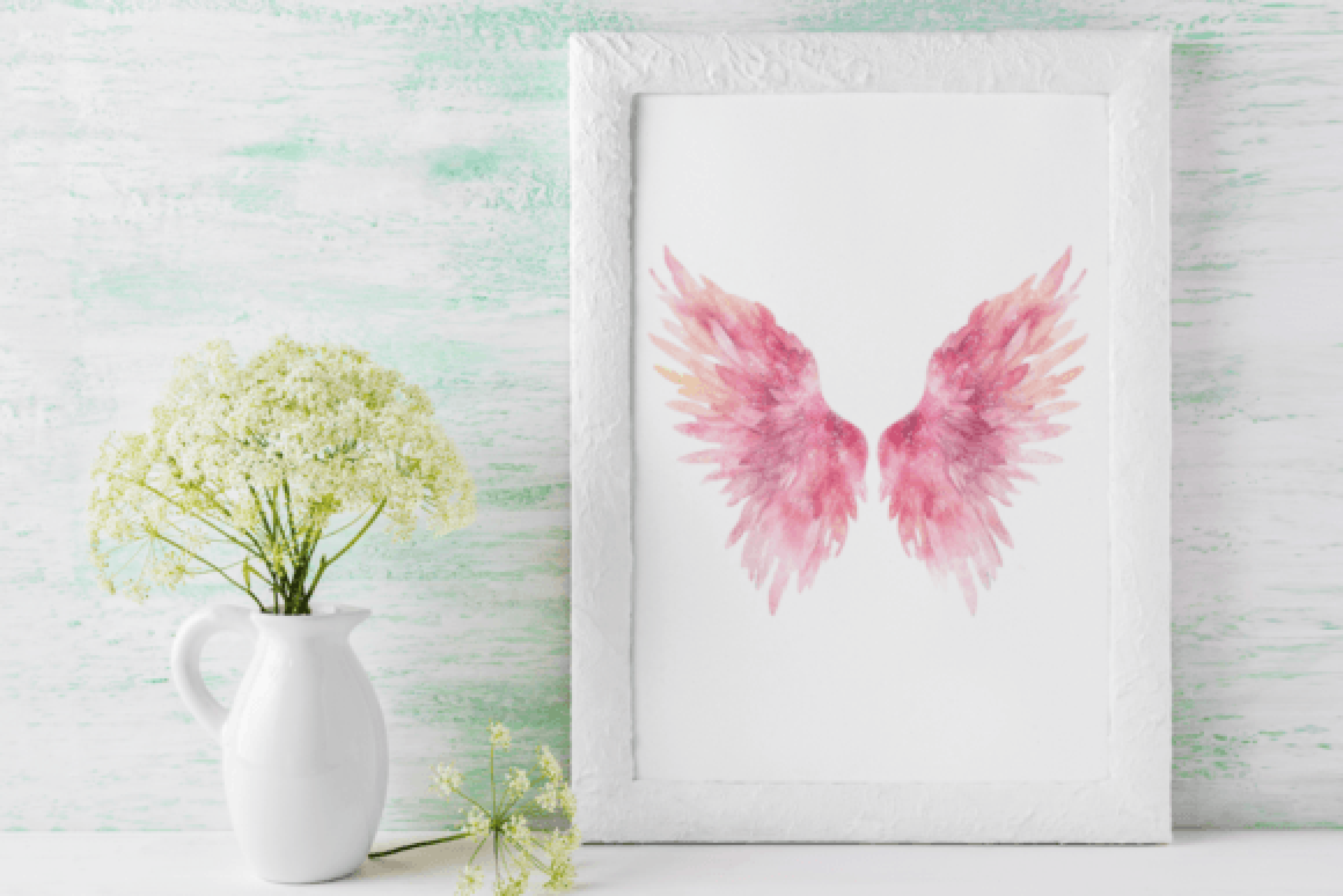 Glitter Valentine's Day Wings Clipart Bundle