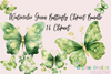 Green Butterflies Clipart Bundle