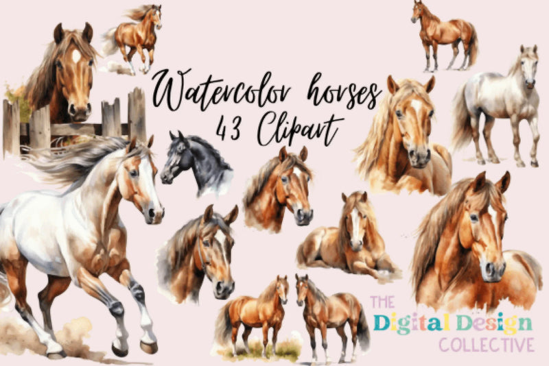 Stunning Horse Clipart Bundle - CraftNest - Digital Crafting and Art