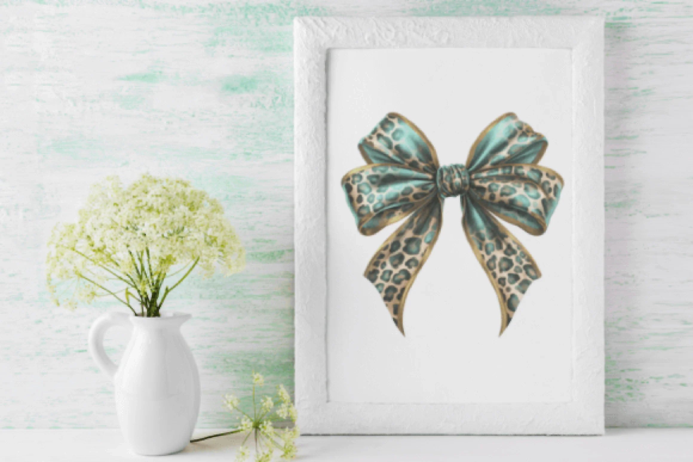 Leopard Glitter Bows Clipart Bundle - CraftNest - Digital Crafting and Art