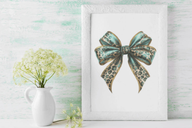 Leopard Glitter Bows Clipart Bundle - CraftNest - Digital Crafting and Art