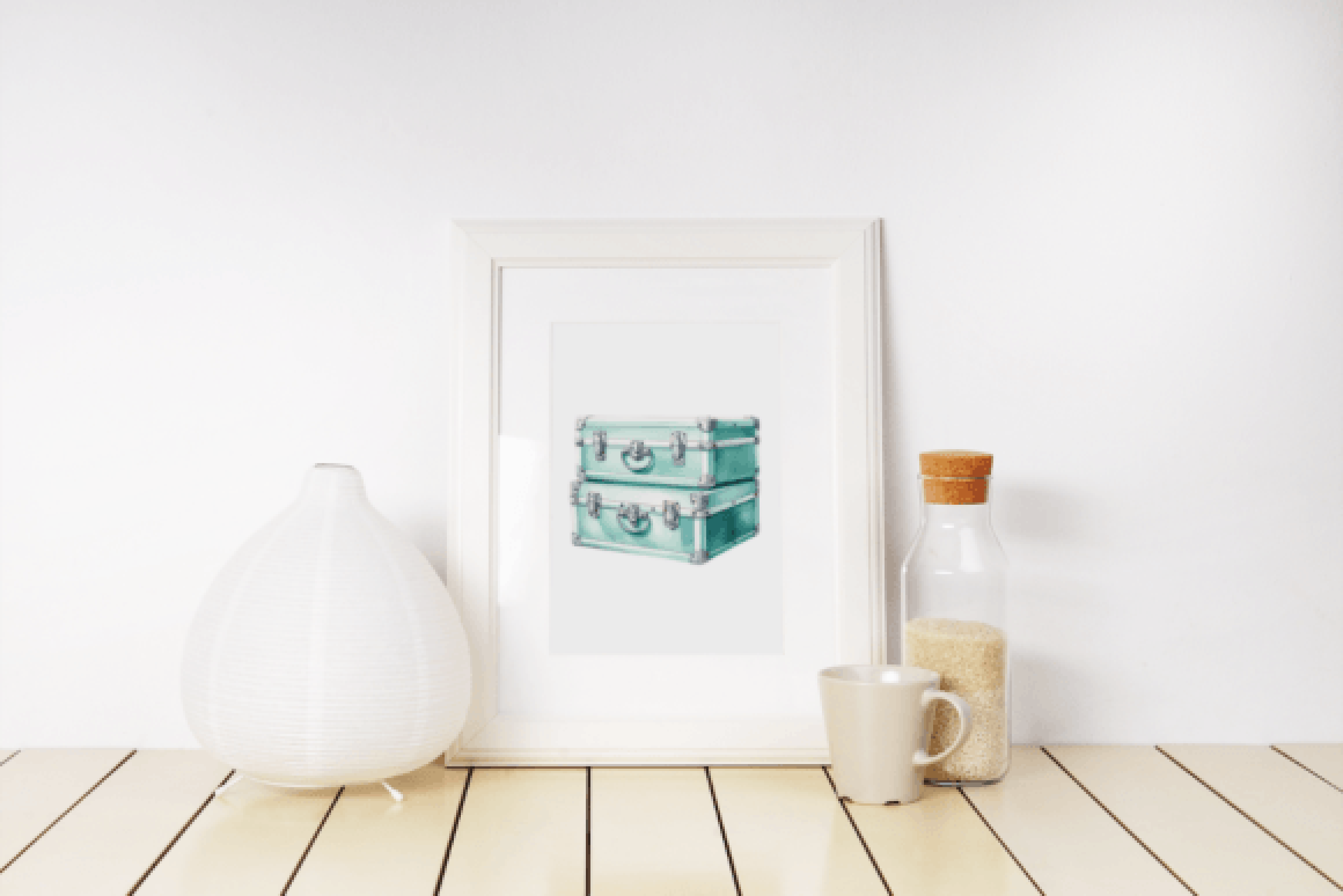 Light Blue Trunks Clipart Bundle