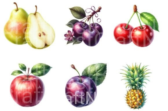 Little Fruits Clipart Bundle - CraftNest - Digital Crafting and Art