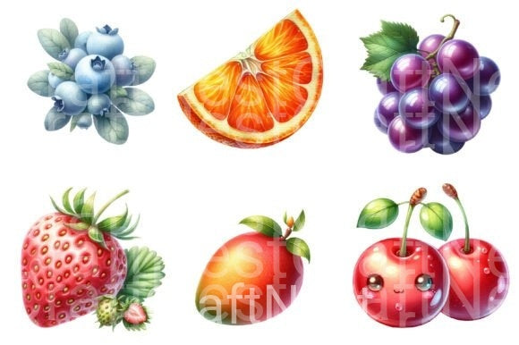 Little Fruits Clipart Bundle - CraftNest - Digital Crafting and Art