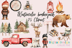 Lumberjack Clipart Bundle - CraftNest - Digital Crafting and Art