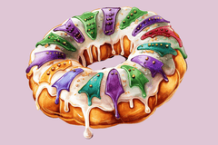 Mardi Gras King Cake Clipart Bundle - CraftNest - Digital Crafting and Art