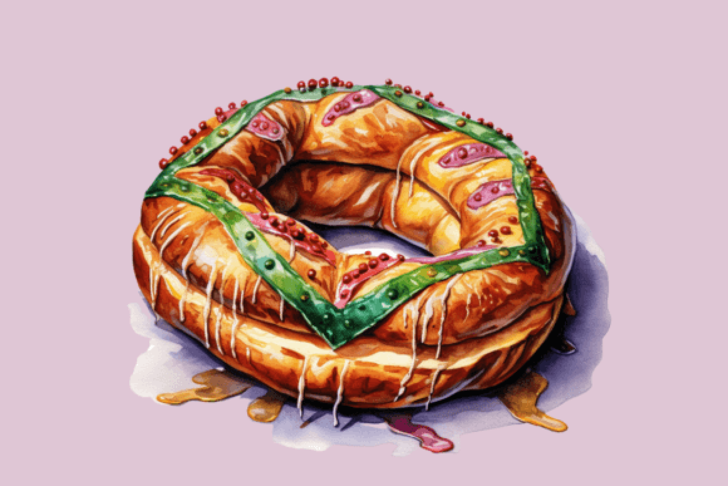 Mardi Gras King Cake Clipart Bundle - CraftNest - Digital Crafting and Art
