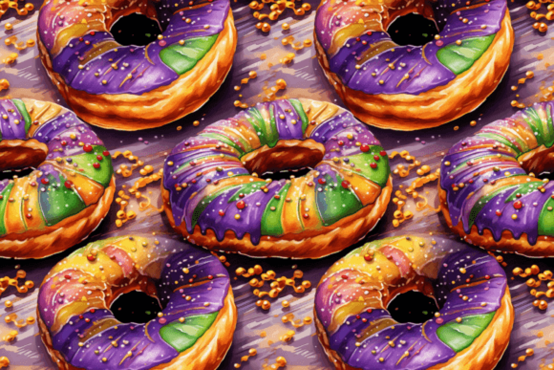 Mardi Gras King Cake Clipart Bundle - CraftNest - Digital Crafting and Art