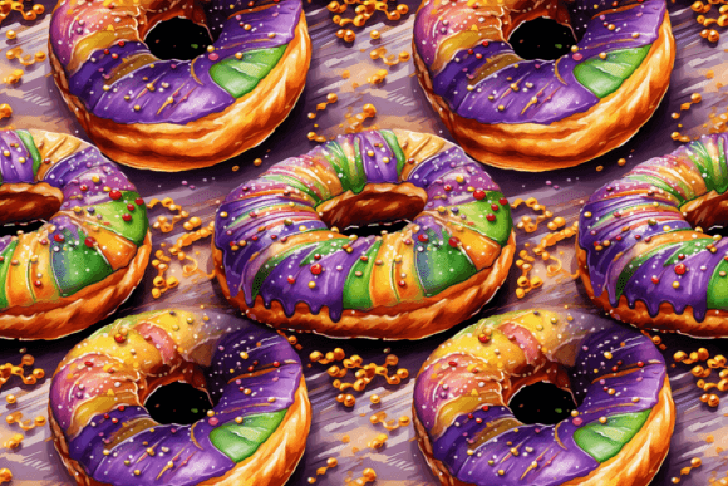 Mardi Gras King Cake Clipart Bundle - CraftNest - Digital Crafting and Art