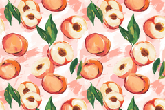 Peach-Themed Seamless Digital Paper - CraftNest - Digital Crafting and Art