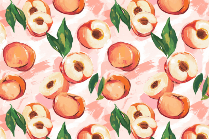 Peach-Themed Seamless Digital Paper - CraftNest - Digital Crafting and Art