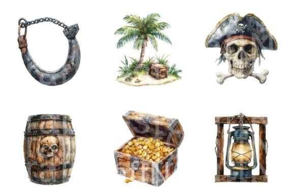 Pirate Clipart Bundle 2 - CraftNest - Digital Crafting and Art